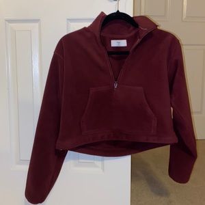 Aritzia TNA polar 1/2 zip sweater